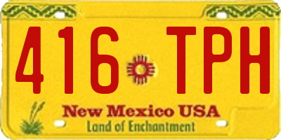 NM license plate 416TPH