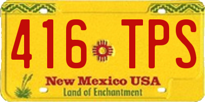 NM license plate 416TPS