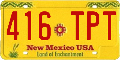 NM license plate 416TPT