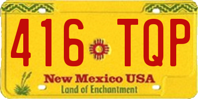 NM license plate 416TQP