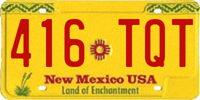 NM license plate 416TQT