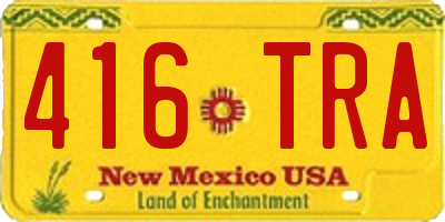 NM license plate 416TRA