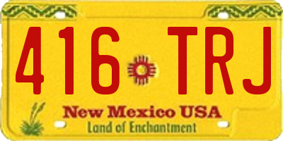 NM license plate 416TRJ