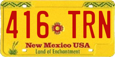 NM license plate 416TRN
