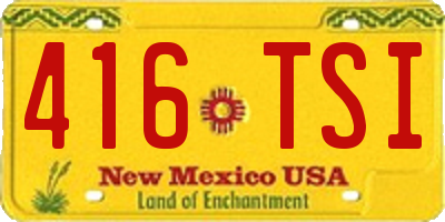 NM license plate 416TSI