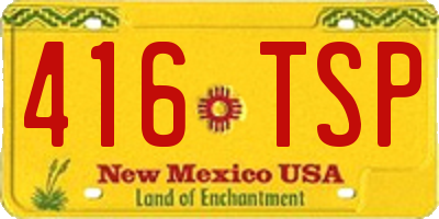 NM license plate 416TSP