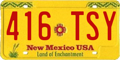 NM license plate 416TSY