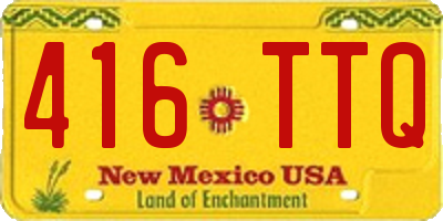 NM license plate 416TTQ