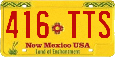 NM license plate 416TTS