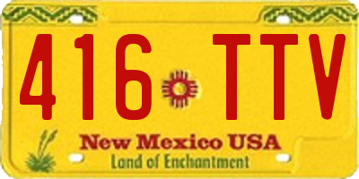 NM license plate 416TTV