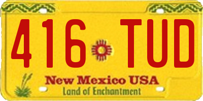 NM license plate 416TUD