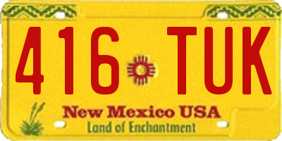 NM license plate 416TUK