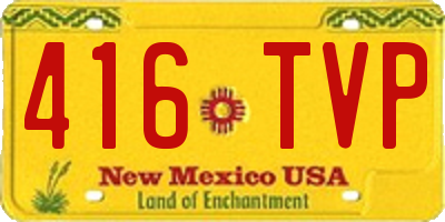NM license plate 416TVP