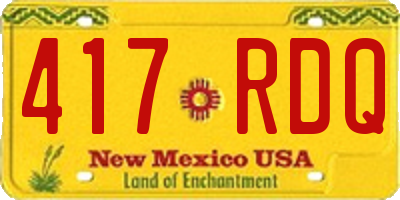 NM license plate 417RDQ