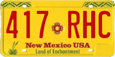 NM license plate 417RHC