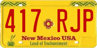 NM license plate 417RJP