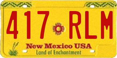 NM license plate 417RLM