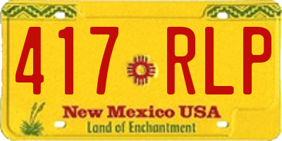 NM license plate 417RLP