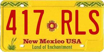 NM license plate 417RLS