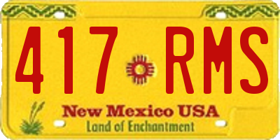 NM license plate 417RMS