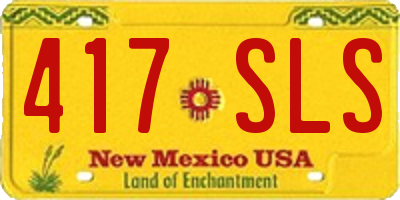 NM license plate 417SLS