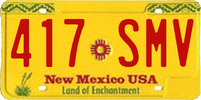 NM license plate 417SMV