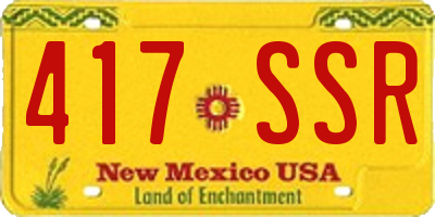 NM license plate 417SSR