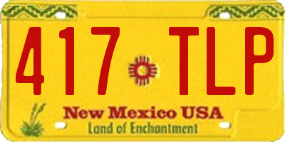 NM license plate 417TLP