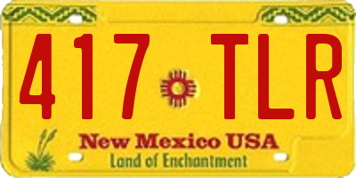 NM license plate 417TLR