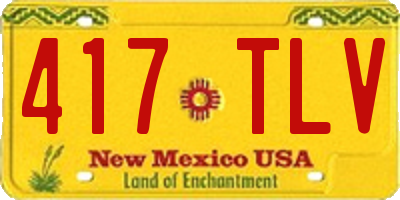 NM license plate 417TLV