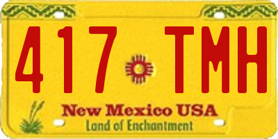 NM license plate 417TMH