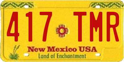 NM license plate 417TMR