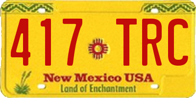 NM license plate 417TRC