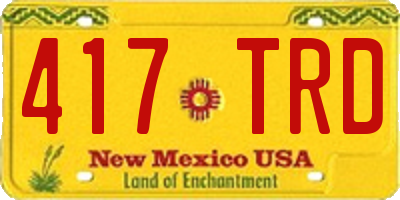 NM license plate 417TRD