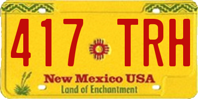 NM license plate 417TRH
