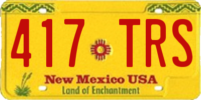 NM license plate 417TRS