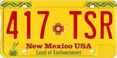 NM license plate 417TSR