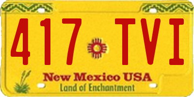 NM license plate 417TVI