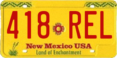 NM license plate 418REL