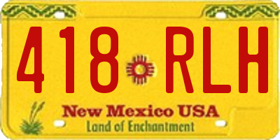 NM license plate 418RLH