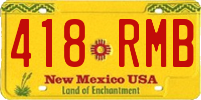 NM license plate 418RMB