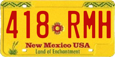 NM license plate 418RMH