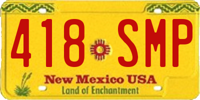 NM license plate 418SMP
