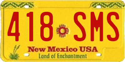 NM license plate 418SMS