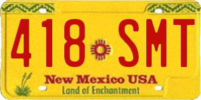 NM license plate 418SMT