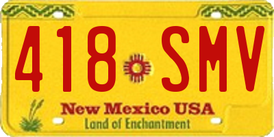 NM license plate 418SMV
