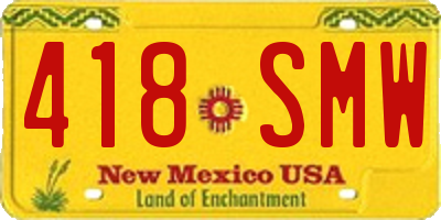 NM license plate 418SMW