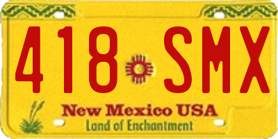 NM license plate 418SMX