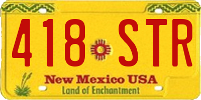 NM license plate 418STR