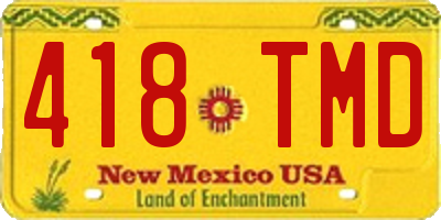 NM license plate 418TMD